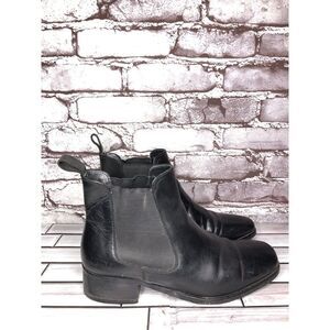 Melvin & Hamilton Suzy Black Leather Chelsea Pull On Boots Women Sz 38EU/7.5M US
